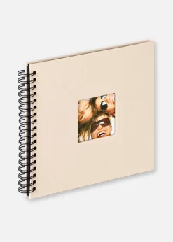 Fun Spiralalbum Sand - 26x25 cm (40 Sorte sider / 20 blade)