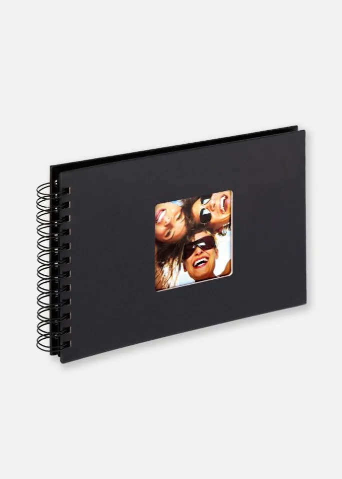 Fun Spiralalbum Sort - 23x17 cm (40 Sorte sider / 20 blade)