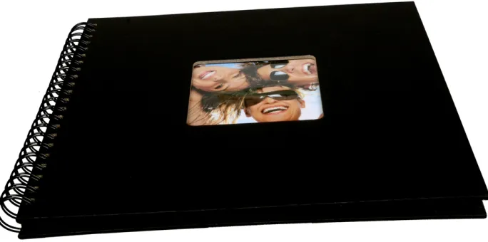 Fun Spiralalbum Sort - 30x30 cm (50 Sorte sider / 25 blade)