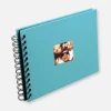 Fun Spiralalbum Turkis - 23x17 cm (40 Sorte sider / 20 blade)