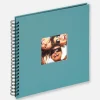 Fun Spiralalbum Turkis - 30x30 cm (50 Sorte sider / 25 blade)