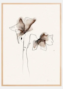 FUNKY FLOWERS digital watercolor painting Plakat (21x29.7 cm (A4))