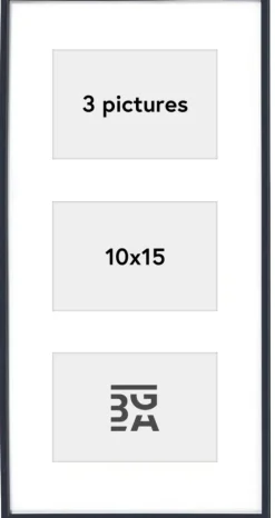 Galeria Collageramme Sort - 3 Billeder (10x15 cm)