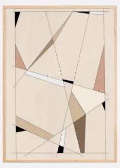Geometric Beige art No.1 Plakat (21x29.7 cm (A4))