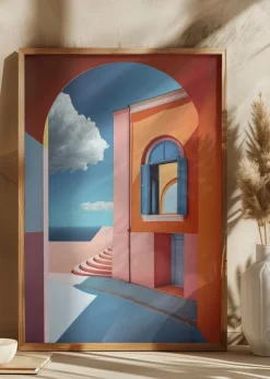 Geometric Village Plakat (21x29.7 cm (A4))