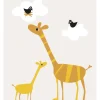 Giraffe - Beige Plakat (50x70 cm)