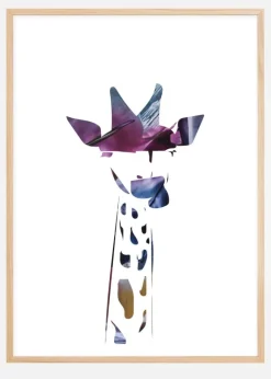 Giraffe night Plakat (21x29.7 cm (A4))