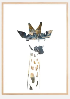 Giraffe sunrise Plakat (21x29.7 cm (A4))