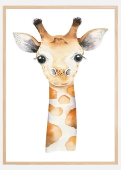 Giraffe Watercolor Plakat (21x29.7 cm (A4))