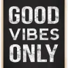 Good vibes only - Sort Plakat (21x29.7 cm (A4))