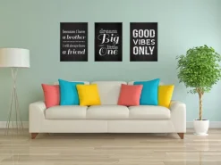 Good vibes only - Sort Plakat (21x29.7 cm (A4))