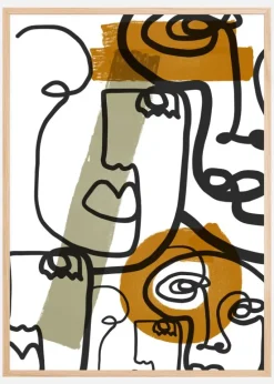 Graphic faces Plakat (21x29.7 cm (A4))