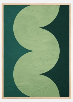 Green Circles Plakat (21x29.7 cm (A4))