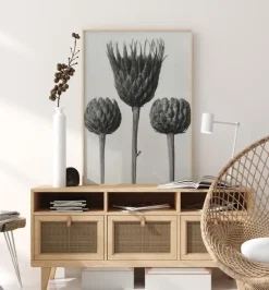 Grey Flower IV Plakat (21x29.7 cm (A4))