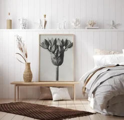 Grey Flower Plakat (21x29.7 cm (A4))