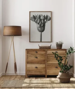 Grey Flower Plakat (21x29.7 cm (A4))