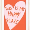 Happy Place Plakat (21x29.7 cm (A4))