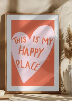 Happy Place Plakat (21x29.7 cm (A4))