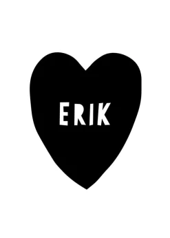 Heart Name - Black (21x29,7 cm (A4))