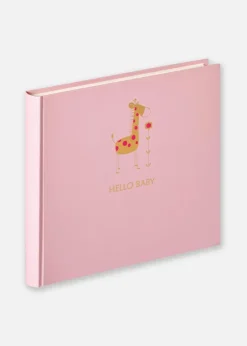 Hello Babyalbum Rosa - 25x28 cm (50 Hvide sider / 25 blade)