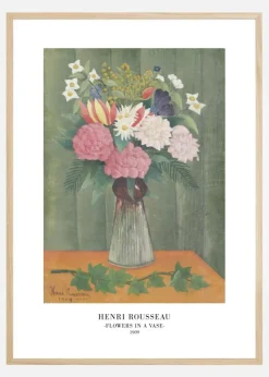 Henri Rousseau - Flowers In a Vase Plakat (21x29.7 cm (A4))