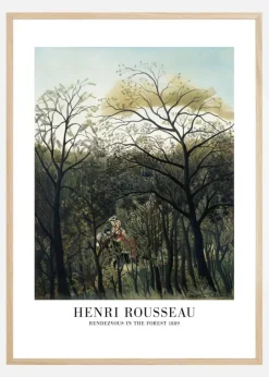 Henri Rousseau - Rendezvous In The Forest Plakat (21x29.7 cm (A4))