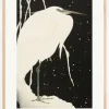 Heron In The Snow Plakat (21x29.7 cm (A4))