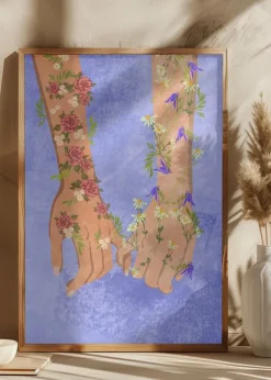 Holding hands Plakat (21x29.7 cm (A4))