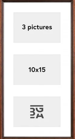Horndal Collageramme XIII Valnød - 3 Billeder (10x15 cm)
