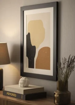 Härjedalen Sort 85x115 cm - Passepartout Hvid 70x100 cm