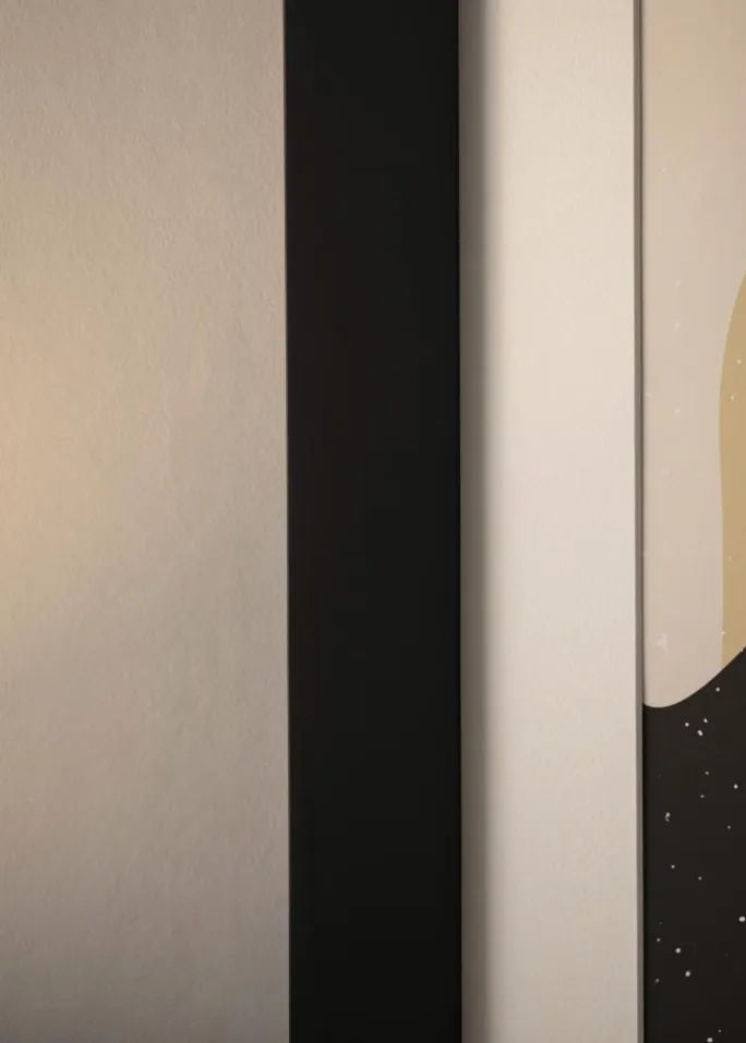 Härjedalen Sort 85x115 cm - Passepartout Hvid 70x100 cm