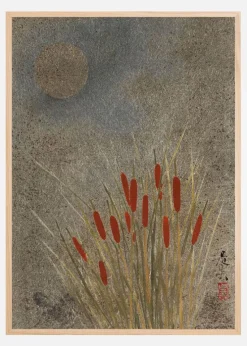 Japanese Grass Field At Night (1807a1891) Full Plakat (21x29.7 cm (A4))