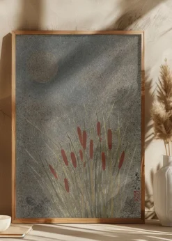 Japanese Grass Field At Night (1807a1891) Full Plakat (21x29.7 cm (A4))