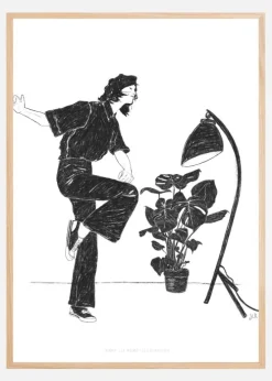 Jlr Dancingathome4 Blackandwhite Copy Plakat (21x29.7 cm (A4))