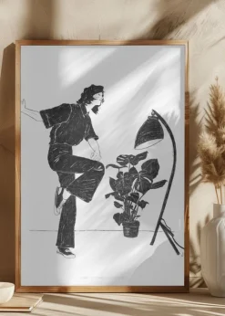 Jlr Dancingathome4 Blackandwhite Copy Plakat (21x29.7 cm (A4))