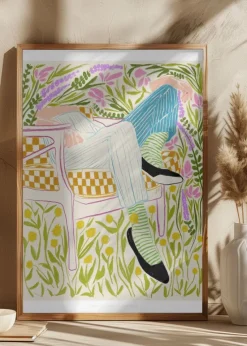 Jlr Quiet in the garden 2 Plakat (21x29.7 cm (A4))