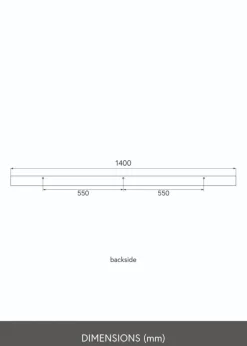 KAILA Billedhylde Hvid 140 cm