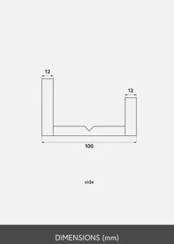 KAILA Billedhylde Hvid 100 cm