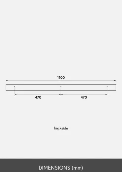 KAILA Billedhylde Sort 110 cm