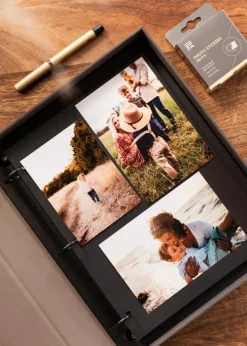 KAILA FAMILY Black - Coffee Table Photo Album (60 Sorte Sidor)