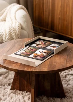 KAILA HAPPILY EVER AFTER Creme - Coffee Table Photo Album (60 Sorte Sidor)