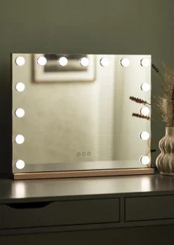 KAILA Makeupspejl Hollywood 15 Rosaguld 58x46 cm