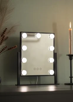 KAILA Makeupspejl Hollywood 9 Sort 25x30 cm