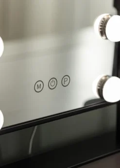 KAILA Makeupspejl Hollywood 9 Sort 25x30 cm