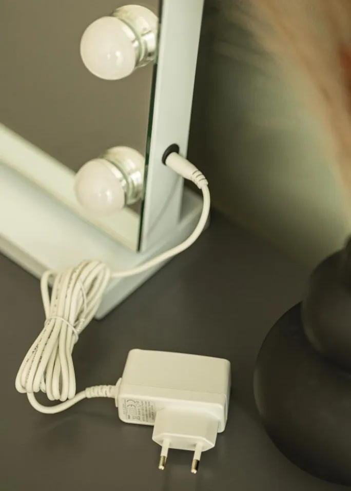 KAILA Makeupspejl Hollywood 15 Hvid 58x46 cm