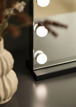 KAILA Makeupspejl Hollywood 15 Sort 58x46 cm