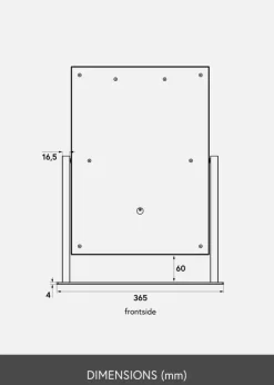 KAILA Makeupspejl I Sort - 36x47 cm