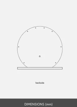 KAILA Makeupspejl V Sort - 50x48 cm