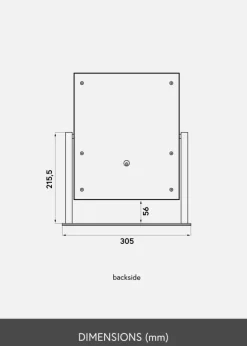 KAILA Makeupspejl VII Sort - 30x36 cm
