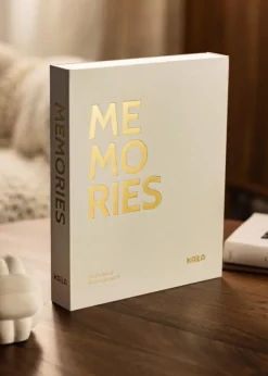 KAILA MEMORIES Cream - Coffee Table Photo Album (60 Sorte Sider / 30 Blade)